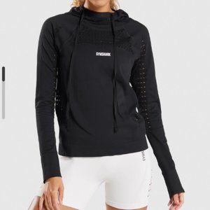 EUC Gymshark Energy Seamless Hoodie in Black